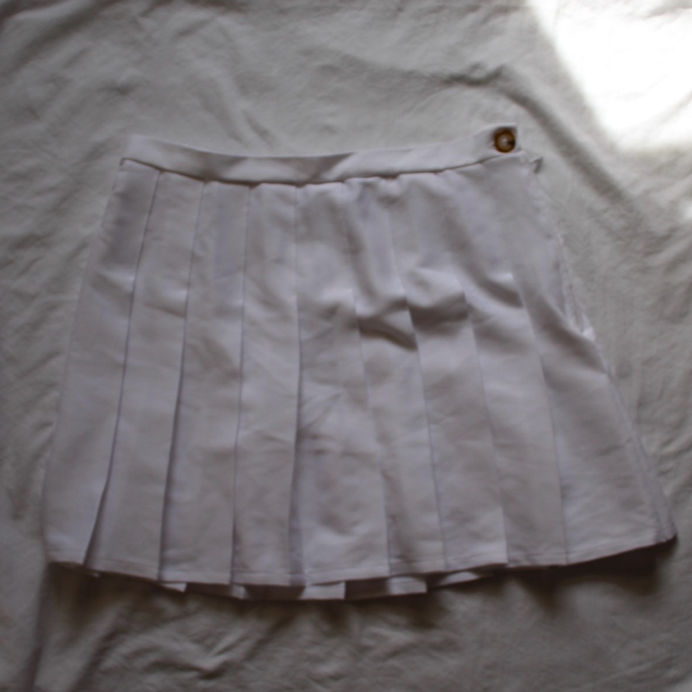 White Pleated Tennis Skirt